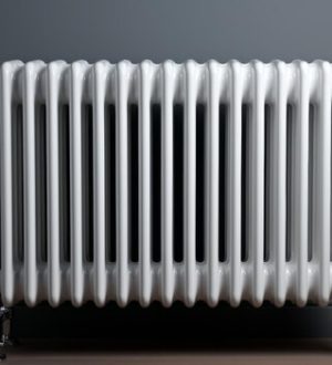 minimalist-composition-featuring-white-radiator-standing-elegantly-wooden-floor_431161-84864